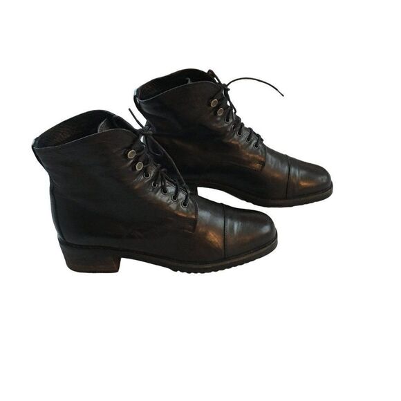 Vibram Ankle Boots 36 EU Black Leather Fur - Picture 3 of 14